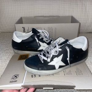 Golden Goose Size 37 Superstar Low Top Sneaker Black White Nordstrom Exclusive